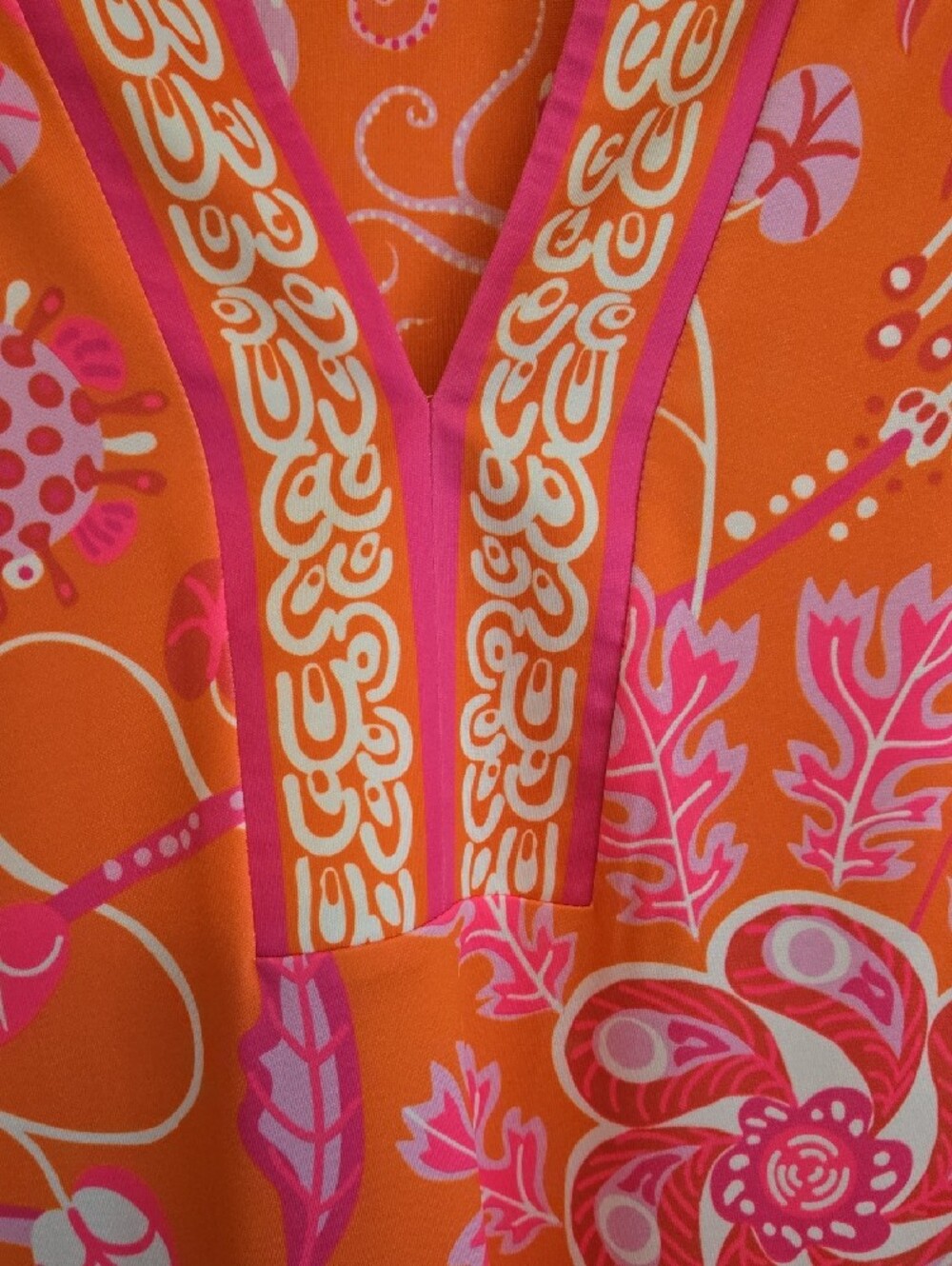 Gretchen Scott Designs Orange & Pink Floral Dress - Picture 8 of 9